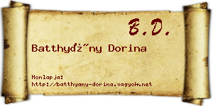 Batthyány Dorina névjegykártya