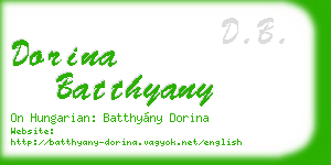 dorina batthyany business card
